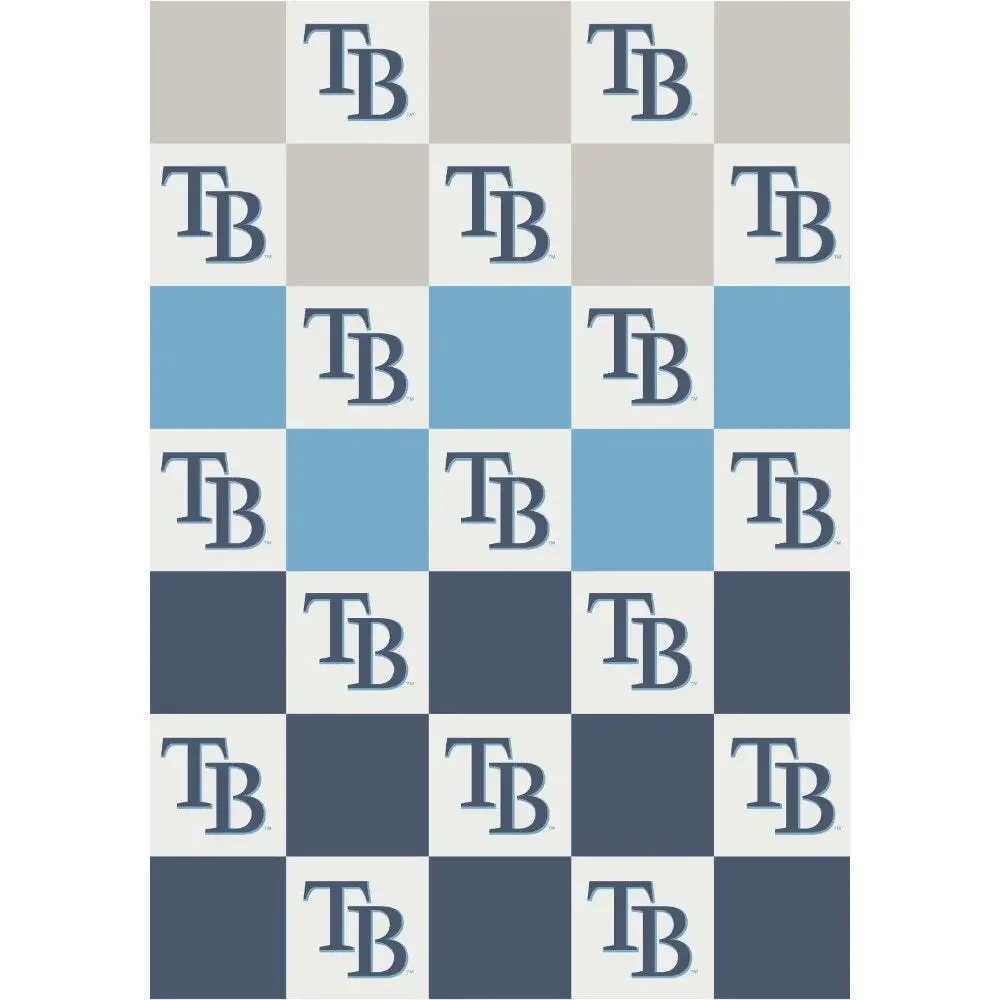 NEW‎ The Styled Collection Tampa Bay Rays MLB Buttery Ombre Check Throw Blanket